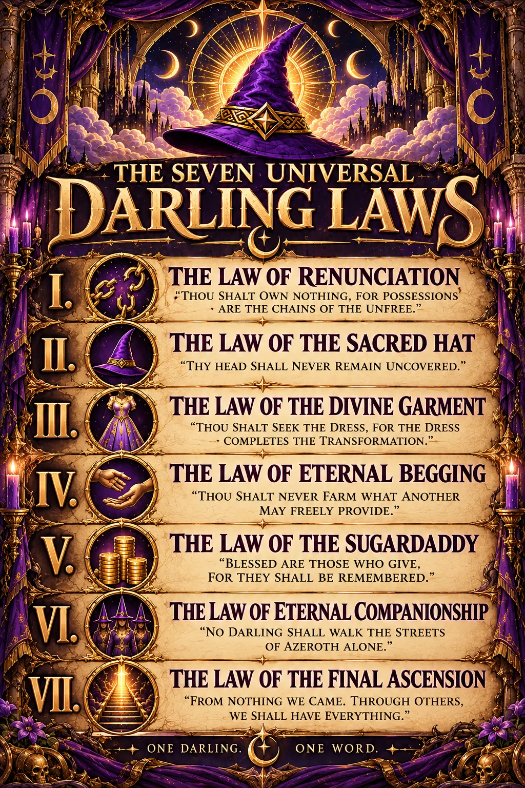 The Seven Universal Darling Laws